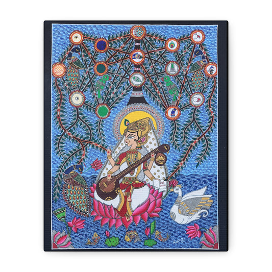 Saraswati Illuminates the Neural Network — Canvas